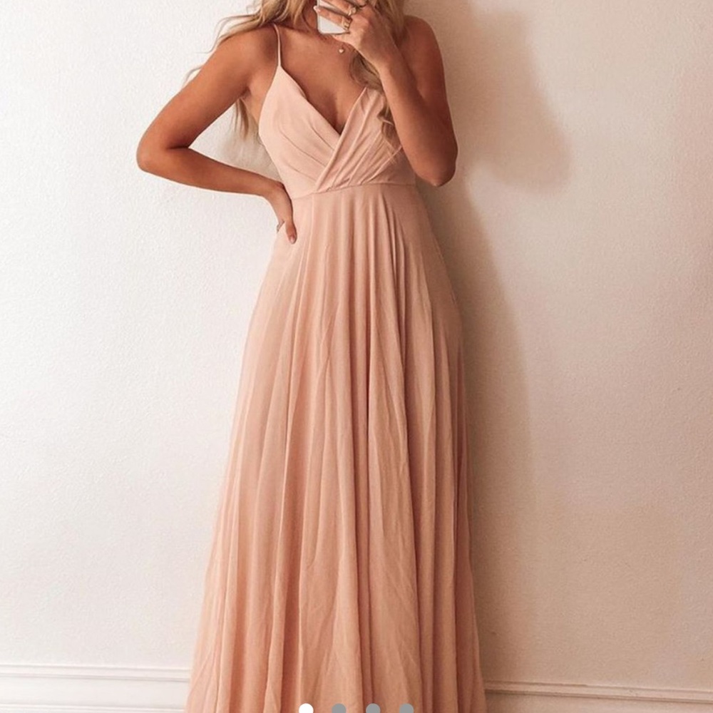 Lulus All About Love Blush Pink Maxi Dress Blush